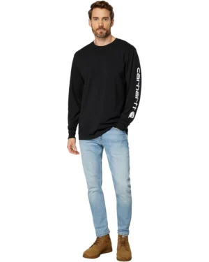 Carhartt Signature Sleeve Logo L/S Tee | Shirts & Tops -Carttha Shop 61C6dv47hL. AC SR736920