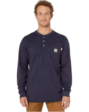 Carhartt Flame-Resistant Force Cotton Long Sleeve Henley | Shirts & Tops