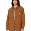 Carhartt Rugged Flex® Loose Fit Canvas Fleece-Lined Shirt Jacket | Coats & Outerwear