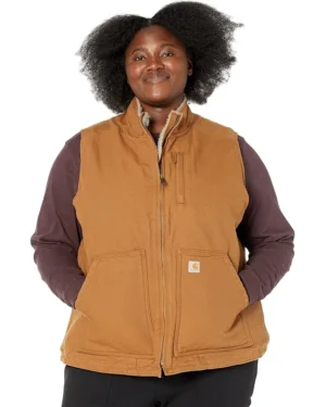 Carhartt Plus Size OV277 Sherpa Lined Mock Neck Vest | Coats & Outerwear