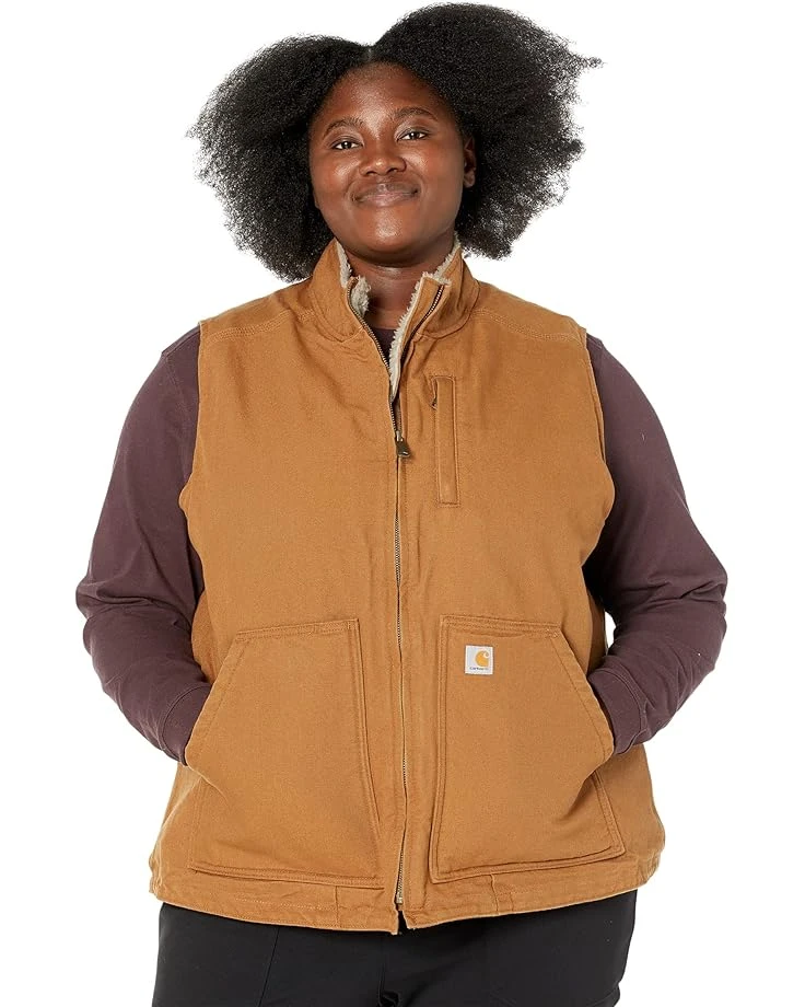 Carhartt Plus Size OV277 Sherpa Lined Mock Neck Vest | Coats & Outerwear 1 Carhartt Plus Size OV277 Sherpa Lined Mock Neck Vest | Coats & Outerwear