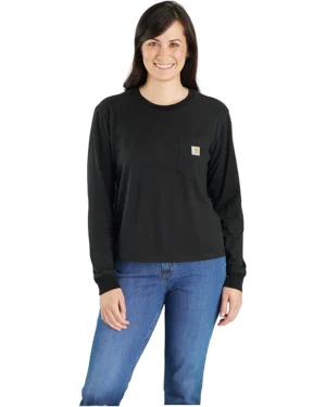 Carhartt Loose Fit Lightweight Long Sleeve Crew Neck Pocket T-Shirt | Shirts & Tops